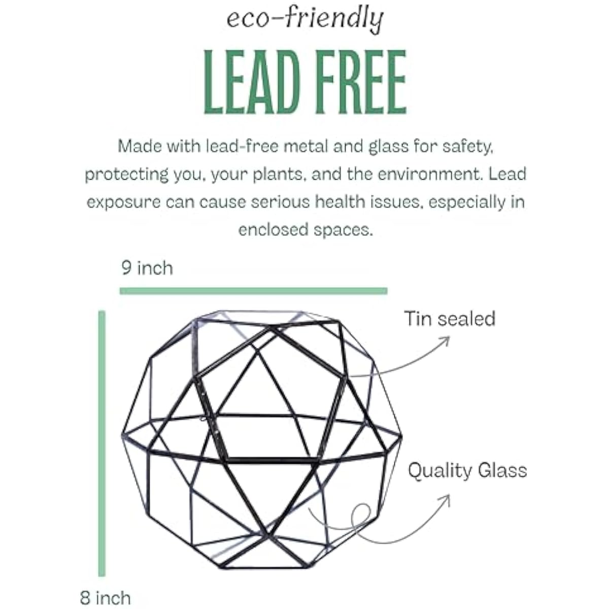 Geometric sphere terrarium wit - Glass Door Hinge review and price