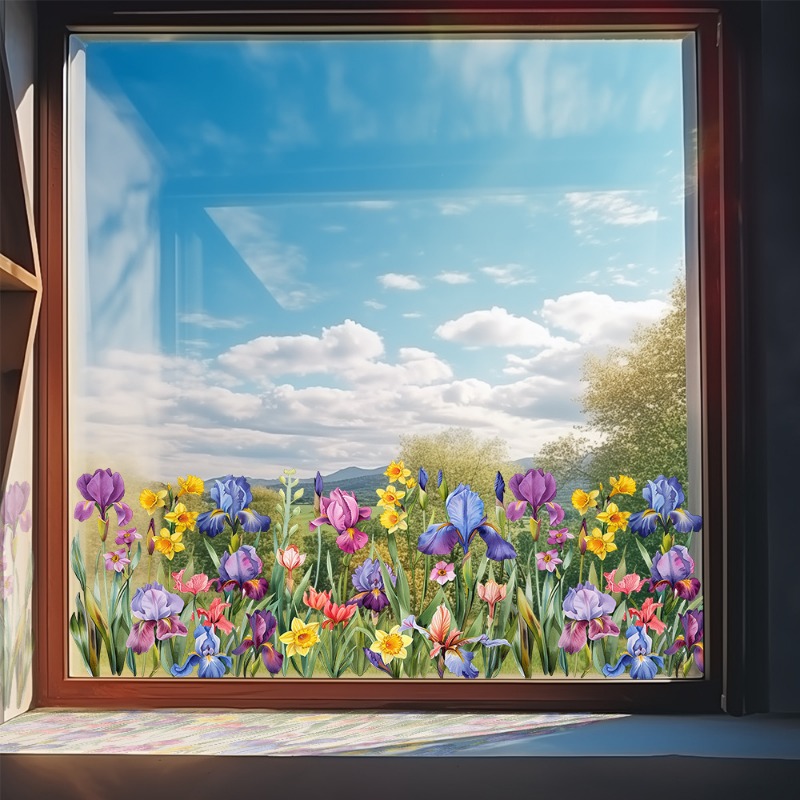 Colorful Beautiful Iris Flower - Pvc Panel Background review and price