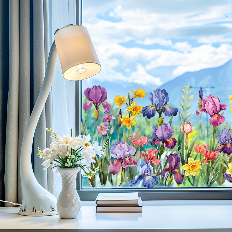 Colorful Beautiful Iris Flower - Pvc Panel Background review and price